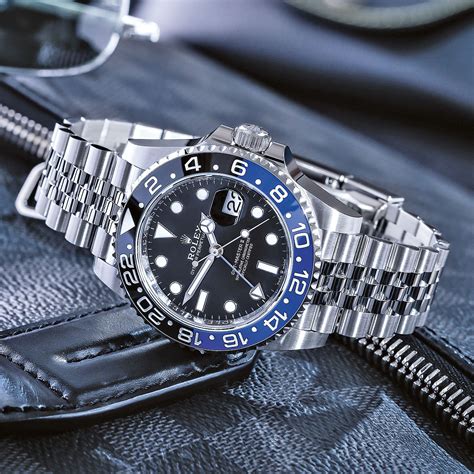 rolex gmt batman blue look purple